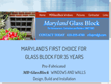 Tablet Screenshot of marylandglassblock.com